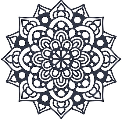 Mandala Ornament. Geometric circle element made in vector